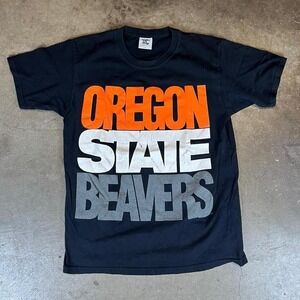 Vintage 90s Oregon State Beavers black cotton t-shirt Men's Size M